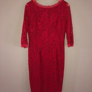 Red Lace Cocktail Dress